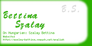 bettina szalay business card